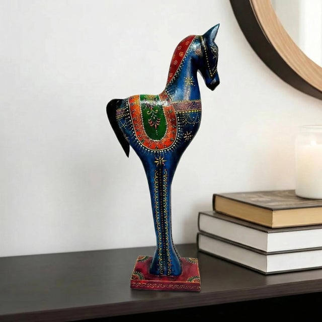 Capture the spirit of movement and the soul of traditional craftsmanship with this stunning Artistic Hand Painted Wooden...