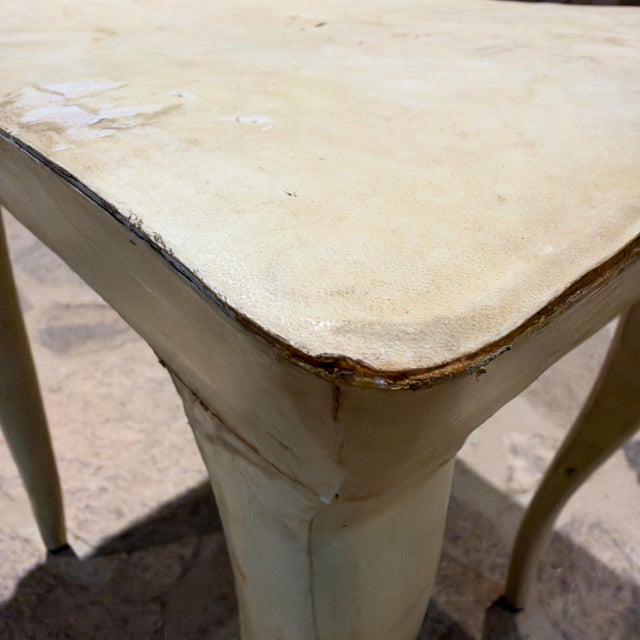 Vintage Parchment Vanity Stool or Bench Designed by R & Y Augousti For Sale - Image 11 of 13