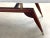 Late 20th Century Gio Ponti Style Italian Modern Bench With Sculptural Wood Base and Brass Accents For Sale - Image 11 of 13