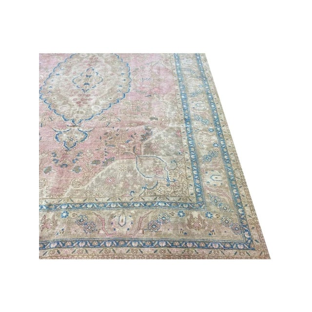 1960s Old Persian Tabriz Area Rug 8x12 For Sale - Image 4 of 12