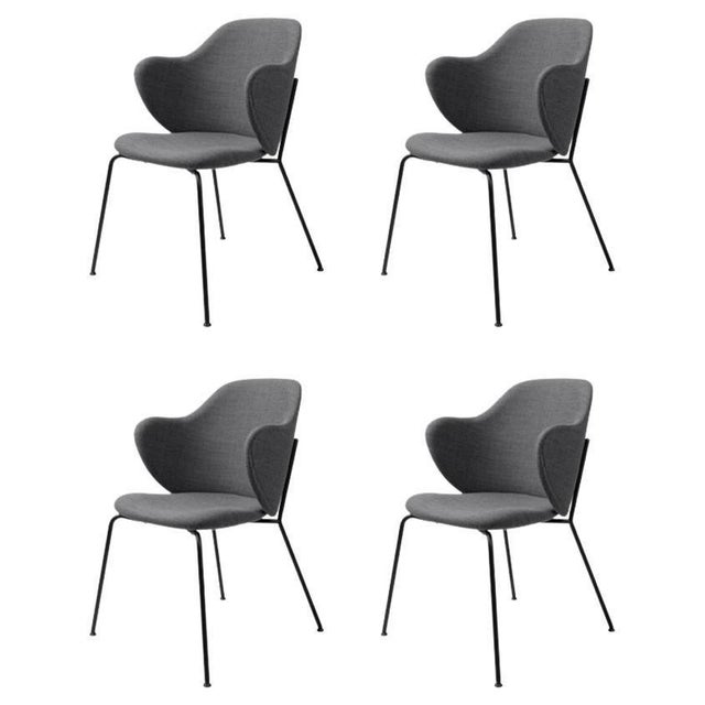 Dark Grey Fiord Lassen Chairs by Lassen, Set of 4 For Sale - Image 9 of 9