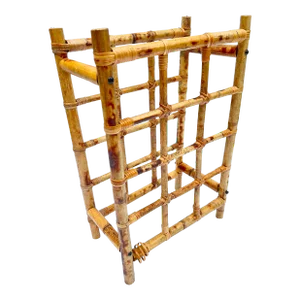 Vintage Rattan Wine Rack