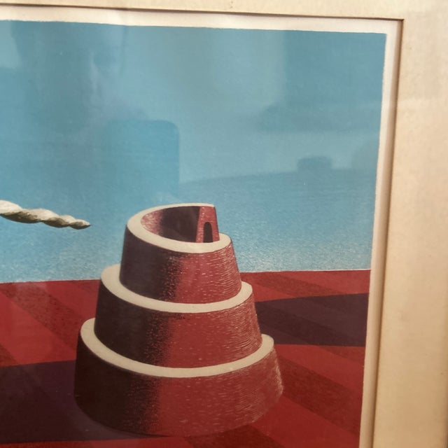 Mid-Century Modern Original Vintage Gerhard Wind Serigraph 1980 For Sale - Image 3 of 12