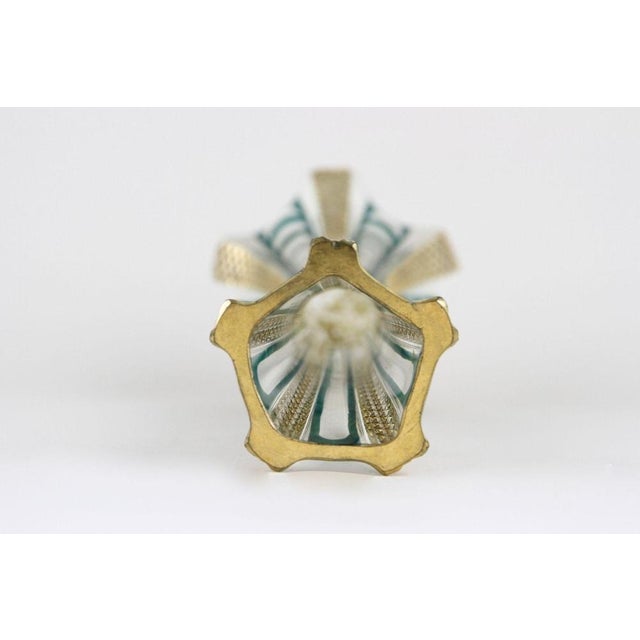 20th Century Murano Glass Vase with Green and Gilt Accents, Italy, 1930s For Sale - Image 18 of 18