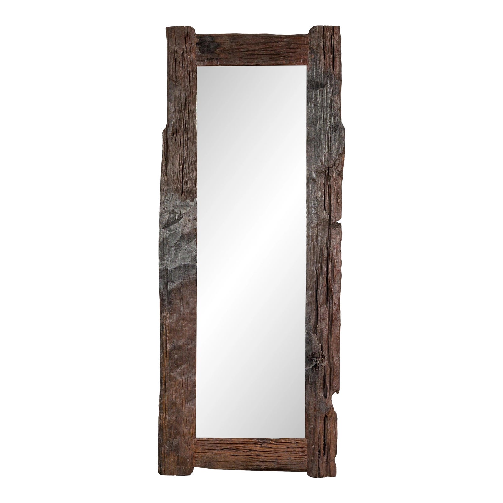 Country Style Antique Driftwood Made into Full Length Mirror, Rustic ...