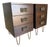 Newly Refinished Walnut and Brass Nightstands For Sale