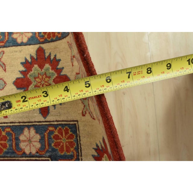 Kazak Rug 8’6” X 13’4” Red Wool Tribal Hand-Knotted Oriental Carpet For Sale - Image 13 of 15