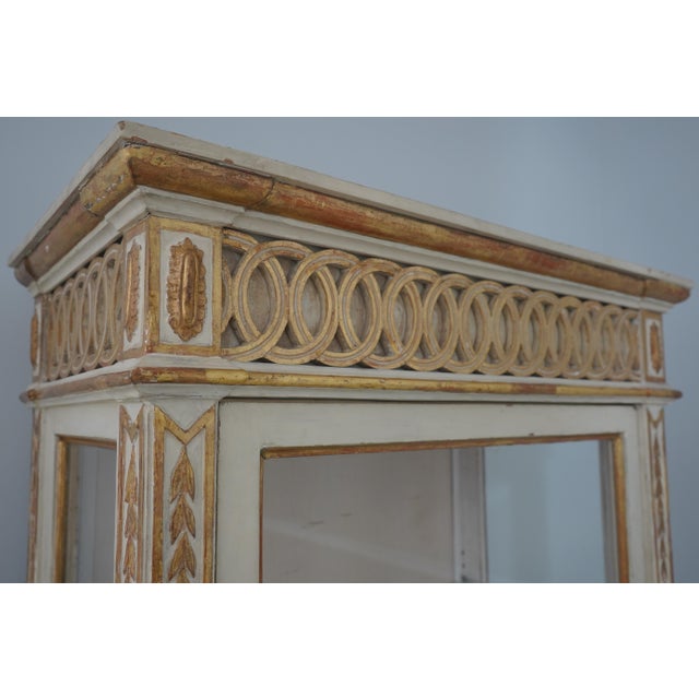 Antique Louis XVI Gilt Vitrine Display Cabinet For Sale - Image 14 of 17