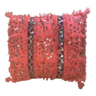 Berber Moroccan Woolen Pillow For Sale