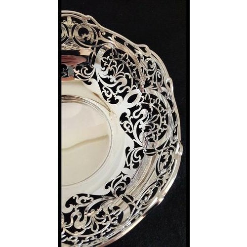 1920s Antique Sterling Silver Fruit from Bowl Hawksworth, Eyre & Co, 1920s For Sale - Image 5 of 14