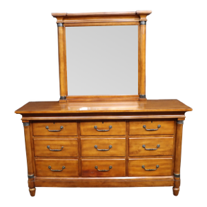 Kincaid Solid Cherry 9-Drawer Dresser With Mirror