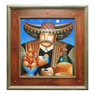 Anton Arkhipov "Patron Ii" Original Oil on Canvas Original Artist Framed For Sale
