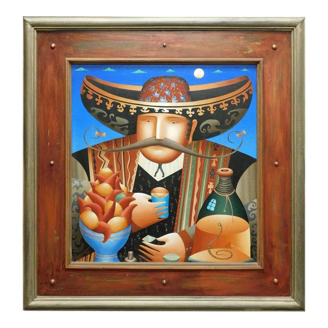 Anton Arkhipov "Patron Ii" Original Oil on Canvas Original Artist Framed For Sale