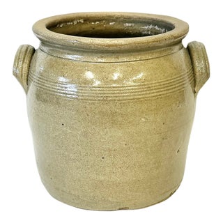 French Stoneware Confit Pot For Sale