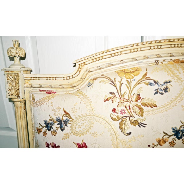 19th Century French Louis XVI Style Painted Twin Headboards a Pair