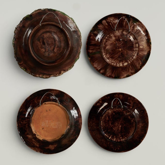 Set of Four Antique Portuguese Palissy Wall Plates by Jose Alves Cunha, Priced Individually For Sale - Image 18 of 18