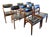 8 Teak & Black Danish Dining Chairs MCM Vintage For Sale