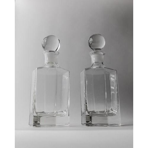 Vintage Hexagonal Glass Decanters with Sphere Stoppers, 1970s, Set of 2 For Sale - Image 10 of 11