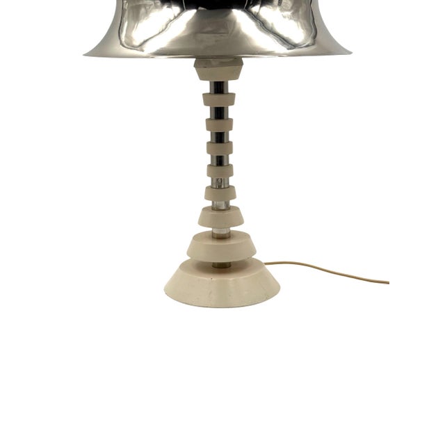 Vintage Space Age Pagoda Table Lamp, France, 1970s For Sale - Image 6 of 10
