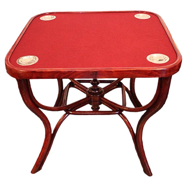 Art Nouveau No. 5 Game Table by Michael Thonet, 1900s For Sale