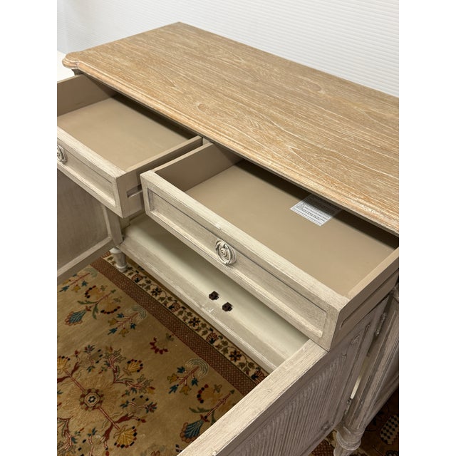 2020s Swedish Gray Gustavian Inspired Sideboard For Sale - Image 5 of 12