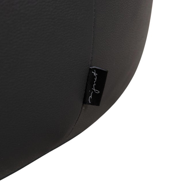 Leather Chairs and Ottoman in Brown and Grey from Signet Mailo, Set of 5 For Sale - Image 13 of 18