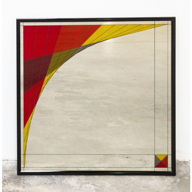 1980s Morphos Framed Mirror by Carmi for Acerbis International, 1980s For Sale - Image 5 of 5