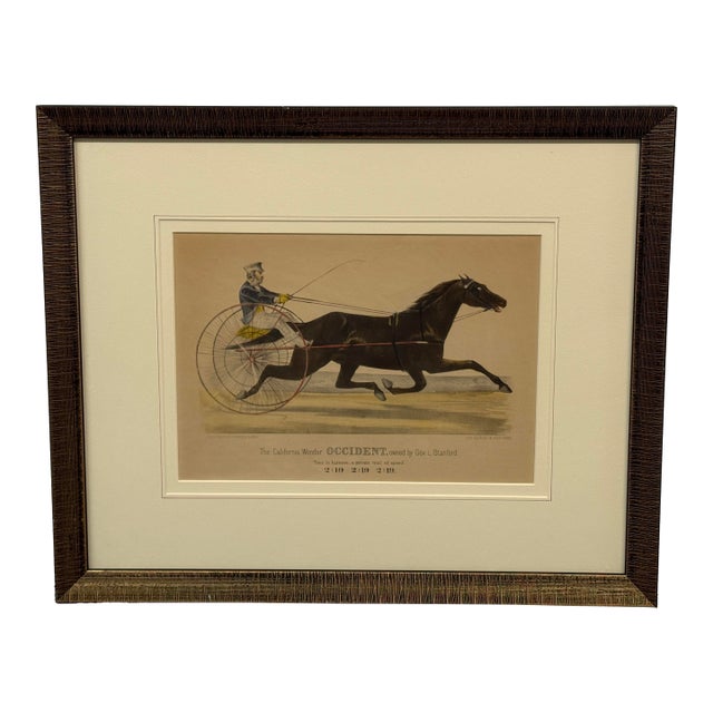 Currier & Ives the California Wonder Occident Lithograph, Framed For Sale