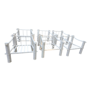 1950s Hollywood Regency Faux Bamboo Chairs Indoor/Outdoor Chairs - Set of 4