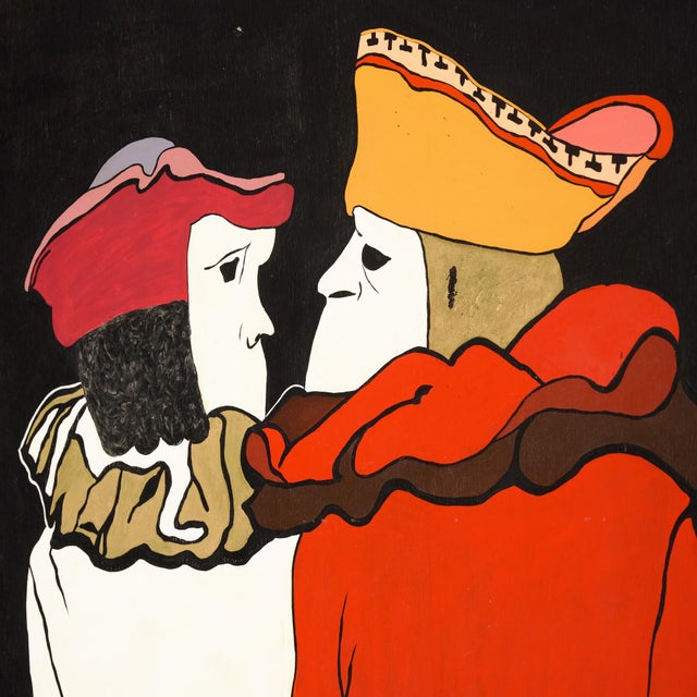 2010s Original Venetian Painting, Gold Frame, by Claire Astheber For Sale - Image 5 of 9