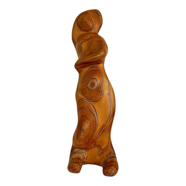 Large Robert Hardgrove Abstract Organic Wood Sculpture | Chairish