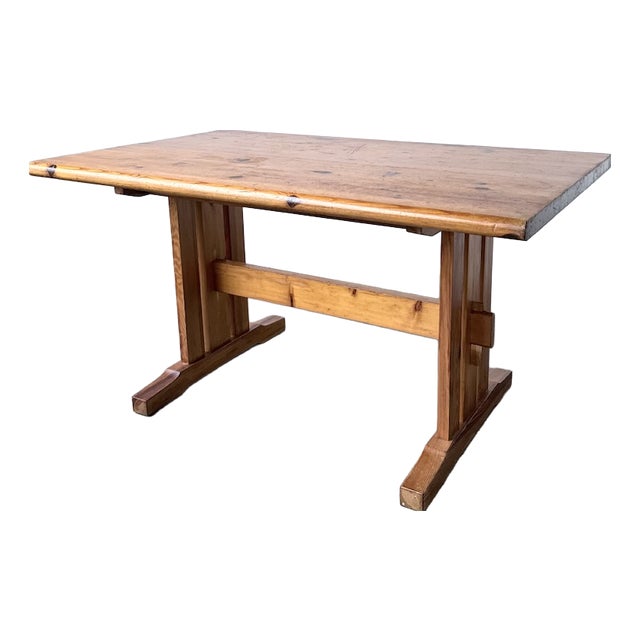 Vintage Dining Table in Pine, 1960s For Sale