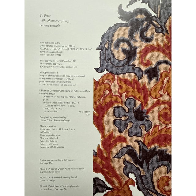 English 1991 A Passion for Needlepoint Book For Sale - Image 3 of 12