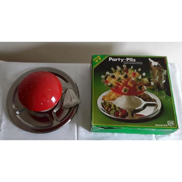 1970s Vintage German Mushroom in Stainless Steel and Plastic, 1970s For Sale - Image 5 of 7