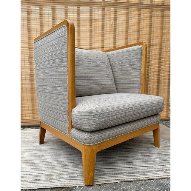 Contemporary Wingback Lounge Chair For Sale - Image 4 of 11