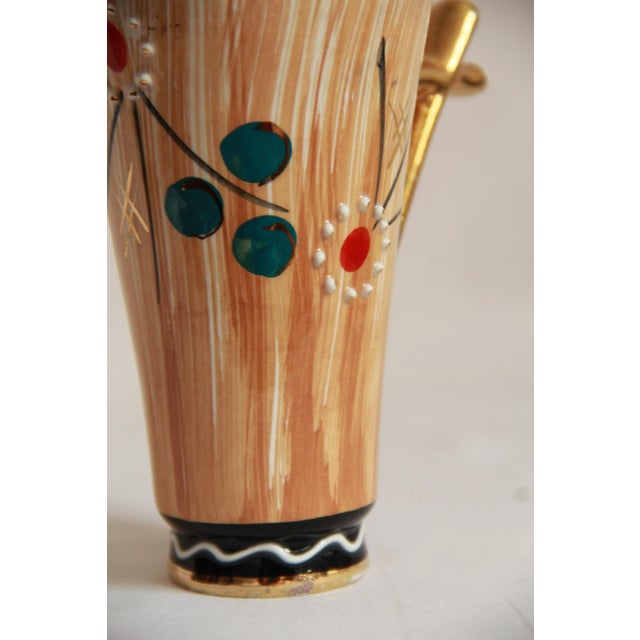 Mid-Century Ceramic Margherite Pitcher and Glasses, Italy, 1950s, Set of 5 For Sale - Image 9 of 13