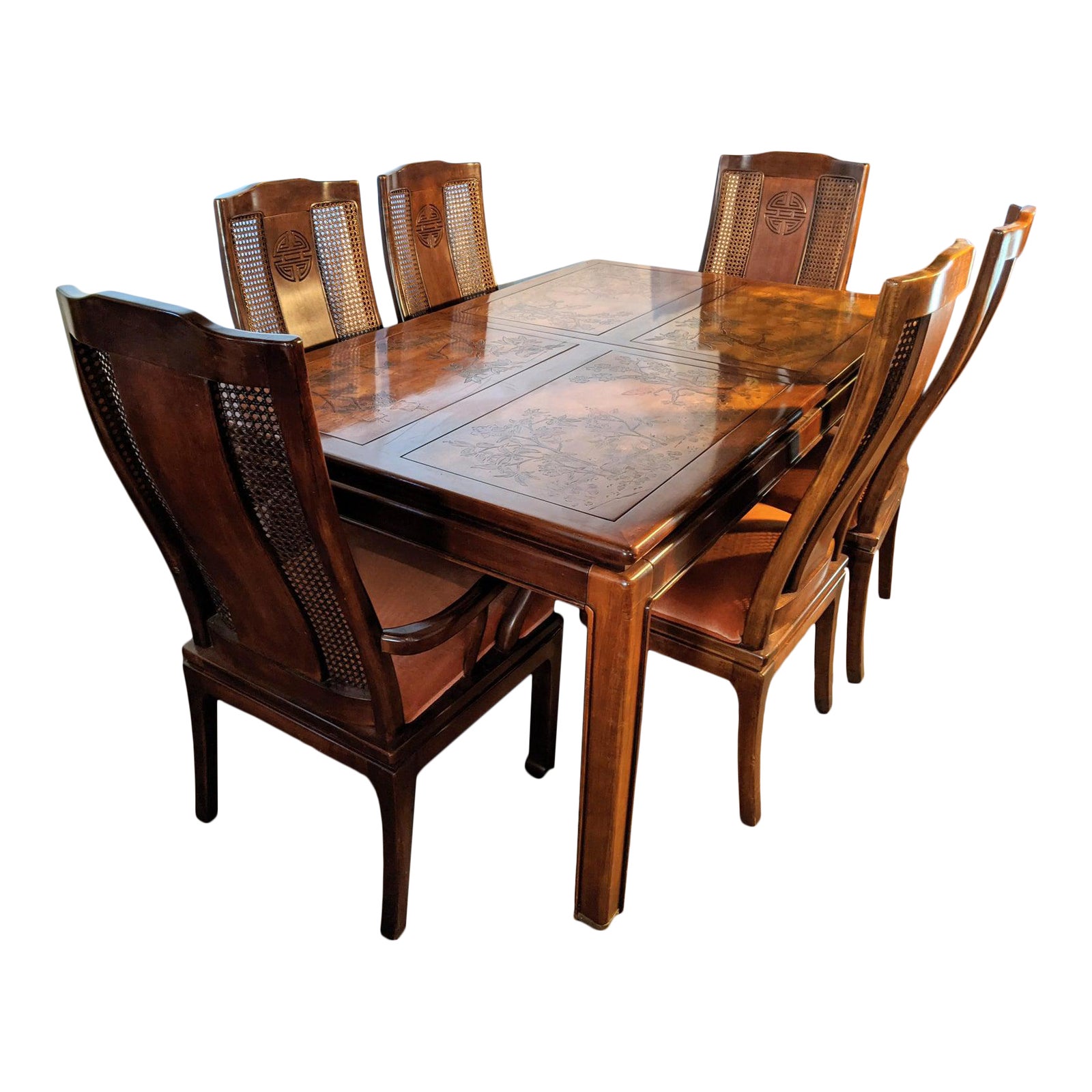 Vintage Bernhardt Flair Division Shibui Style Extendable Dining Set