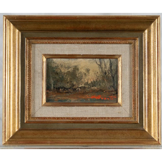 Ezelino Briante, Woodland Landscape, 1920s-1940s, Oil on Board For Sale - Image 9 of 16