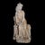 Sculpture in white marble and onyx depicting a sitting young woman Dimensions: H 145 cm