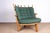 Forest Green Large French Lounge Chair in Oak by Guillerme et Chambron for Votre Maison, 1960s For Sale - Image 8 of 18