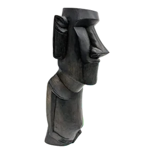 Mid 20th Century Easter Island Ebony Wood Carved Mo'ai Kavakava Rapa Nui Figure