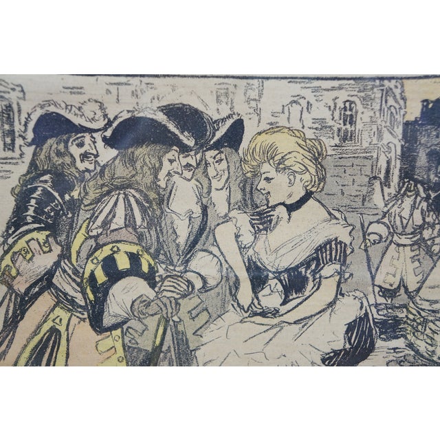 Antique Gil Blas French Belle Époque Newspaper Advertising Framed Steinlen 23" - Set of 4 For Sale - Image 18 of 18