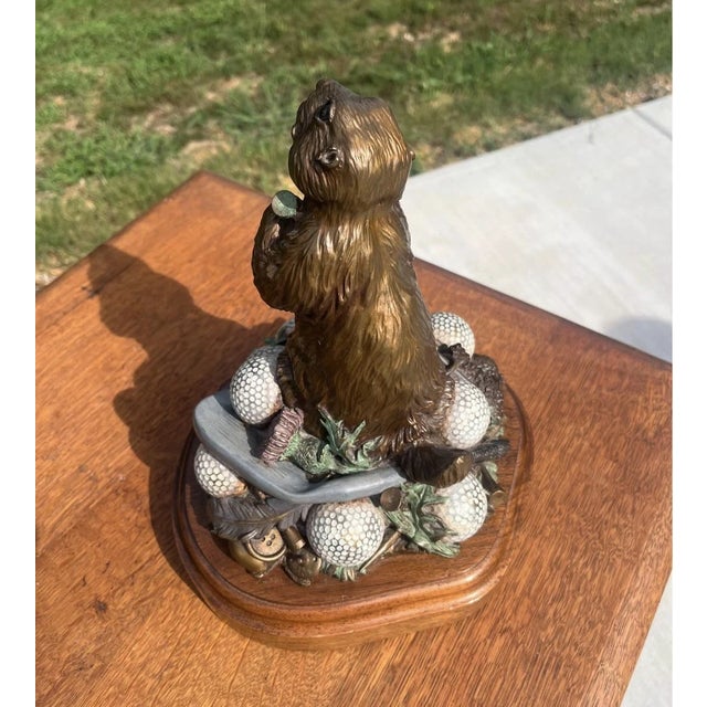 Pop Art Rare Limited Edition "In the Rough" Bronze Sculpture by e.c. Wynne Golf Gopher For Sale - Image 3 of 6