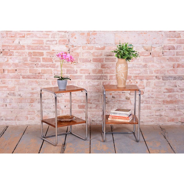 Bauhaus Bedside Tables by M. Breuer for Thonet, Germany, 1920s, Set of 2 For Sale - Image 15 of 16