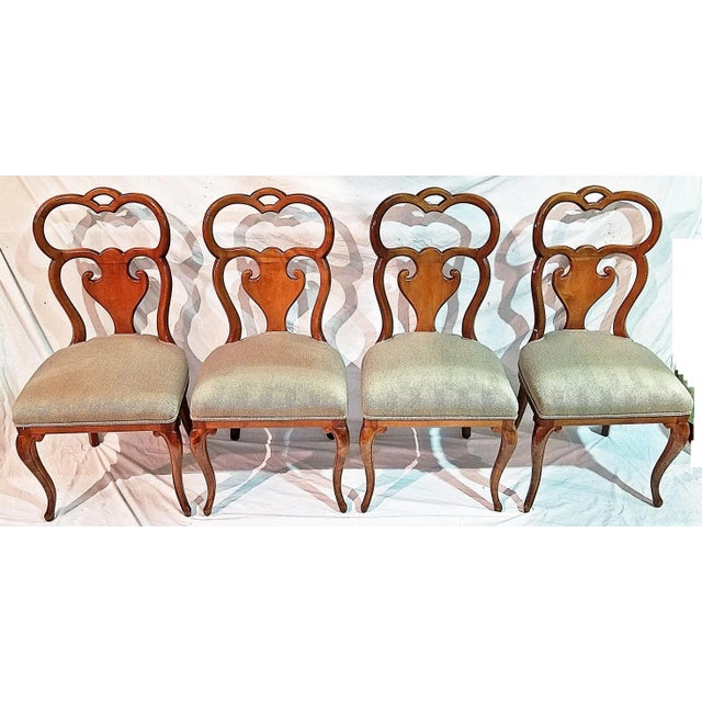 Queen Anne Dining Sidechairs, Set of 4 For Sale - Image 10 of 11