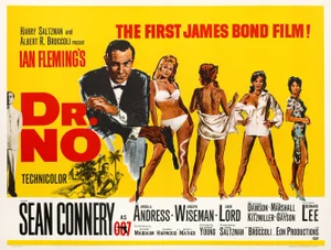James Bond "Dr. No" Original Vintage British Quad Movie Poster, 1962