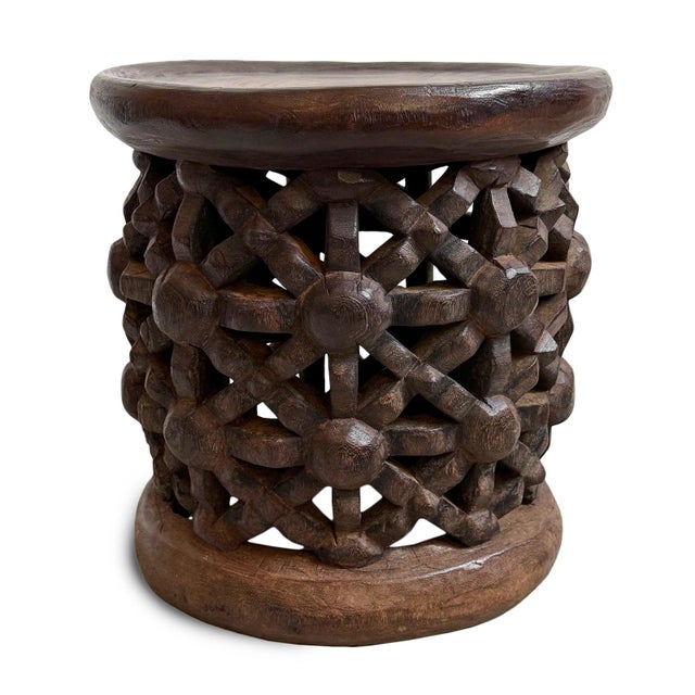 Mid 20th Century Tribal Carved Vintage Bamileke Stool / Side Table For Sale - Image 4 of 5