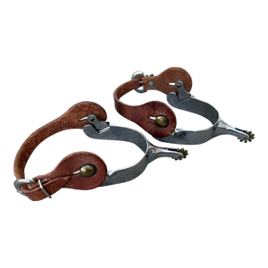 Vintage 1960’s Leather, Brass & Stainless Steel Equestrian Horse Spurs by Roy Robinson -A Pair