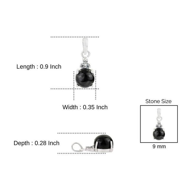 Timeless Black Star & Zircon Pendant in 925 Sterling Silver For Sale - Image 10 of 12