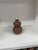 1990s Antique Chocolate Brown Double Gourd Ceramic Glossy Glazed Mini Vase For Sale - Image 5 of 6